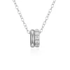 COLLIER EN ARGENT RHODIÉ BILLOT SERTI DE CUBIQUES ZIRCONIAS