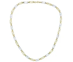 COLLIER EN OR 2 TONS À MOTIF VERSACE AJOURÉ TAILLÉ DIAMANT