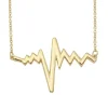 COLLIER HEARTBEAT EN ARGENT RHODIÉ OU PVD OR