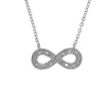 COLLIER INFINI EN OR 10K BLANC SERTI DE DIAMANTS