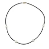 COLLIER 14K CUIR P. EAU DOUCE 8-9MM 18po