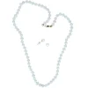 ENSEMBLE COLLIER/BOUCLES EN OR SERTIS DE PERLES DpiEAU DOUCE