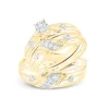 ENSEMBLE DpiALLIANCES 3 MORCEAUX EN OR 2 TONS OU BLANC SERTIES DE DIAMANTS