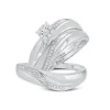ENSEMBLE DpiALLIANCES 3 MORCEAUX EN OR 2 TONS OU BLANC SERTIES DE DIAMANTS