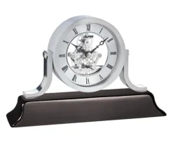 HORLOGE DE TABLE ACIER ET BOIS