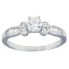 JOLIE BAGUE EN ARGENT RHODIÉ SERTIE DE CUIBIQUES ZIRCONIAS