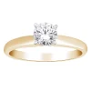 JOLIE BAGUE SOLITAIRE EN OR 10K SERTIE DpiUN DIAMANT