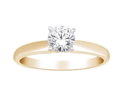 JOLIE BAGUE SOLITAIRE EN OR 10K SERTIE DpiUN DIAMANT