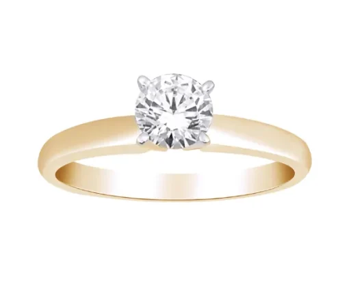 JOLIE BAGUE SOLITAIRE EN OR 10K SERTIE DpiUN DIAMANT