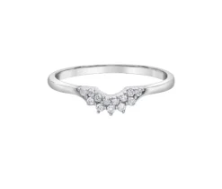 JONC CONTOUR EN OR BLANC SERTI DE DIAMANTS
