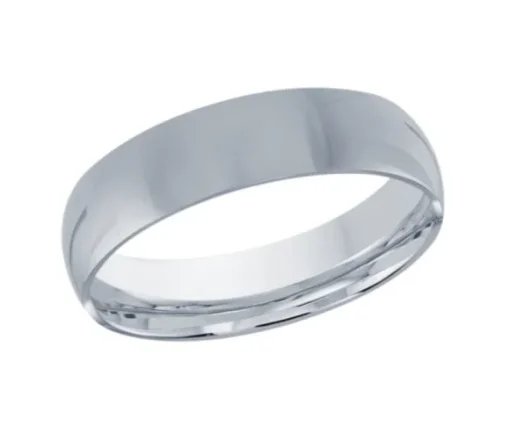 JONC DÔME UNI EN OR CONFORT FIT 6MM DE LARGEUR