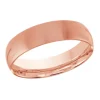 JONC DÔME UNI EN OR CONFORT FIT 6MM DE LARGEUR