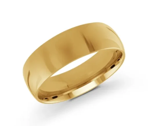 JONC DÔME UNI EN OR CONFORT FIT 7MM DE LARGEUR 2MM DpiÉPAISSEUR