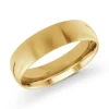 JONC DÔME UNI EN OR CONFORT FIT 6MM DE LARGEUR 1.2MM DpiÉPAISSEUR