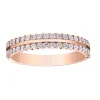JONC DOUBLE EN OR JAUNE , ROSE OU BLANC SERTI DE DIAMANTS