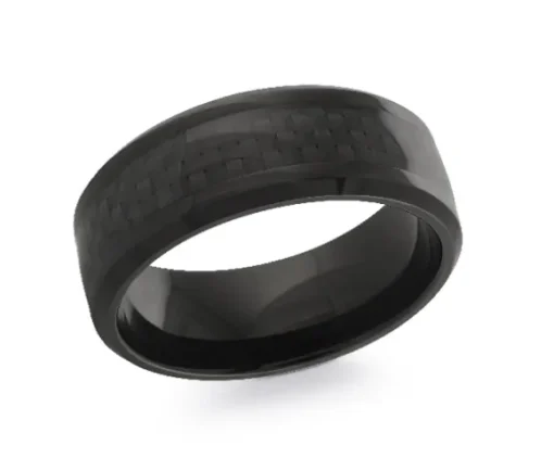 JONC EN COBALT/PVD NOIR CONFORT FIT
