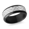 JONC EN CÉRAMIQUE NOIRE ET OR 14K