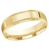 JONC EN OR AVEC MILGRAIN CONFORT FIT 6MM DE LARGEUR