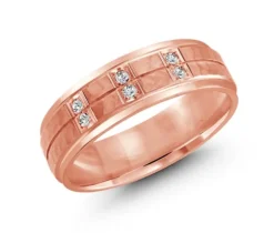 JONC EN OR CONFORT FIT SERTI DE DIAMANTS