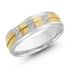 JONC EN OR CONFORT FIT SERTI DE DIAMANTS