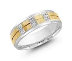 JONC EN OR CONFORT FIT SERTI DE DIAMANTS