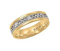 JONC EN OR CONFORT FIT TAILLÉ DIAMANT