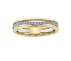 JONC EN OR JAUNE, ROSE OU BLANC SERTI DE DIAMANTS