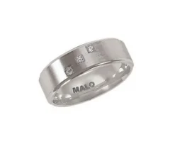 JONC EN OR 10K CONFORT FIT SERTI DE DIAMANTS