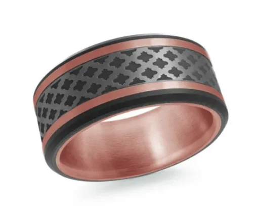 JONC EN OR 14K ET TANTALE