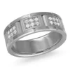 JONC EN OR 14K ET TANTALE SERTI DE DIAMANTS