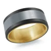 JONC EN OR 14K/FIBRE DE CARBONE ET TANTALE