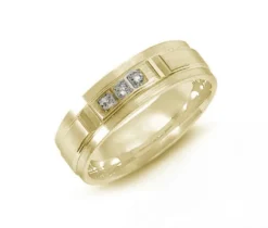 JONC EN OR SERTI DE DIAMANTS