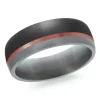 JONC EN TANTALE, FIBRE DE CARBONE ET OR 14K