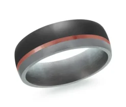 JONC EN TANTALE, FIBRE DE CARBONE ET OR 14K