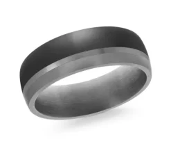 JONC EN TANTALE, FIBRE DE CARBONE ET OR 14K