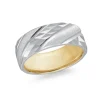JONC HOMME EN 10K 2 TONS 8MM DE LARGEUR