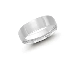 JONC HOMME EN OR 10K BLANC 7MM DE LARGEUR