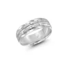 JONC POUR HOMME EN OR 10K BLANC TAILLE DIAMANT CONFORT