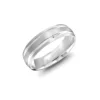 JONC POUR HOMME EN OR 10K BLANC CONFORT