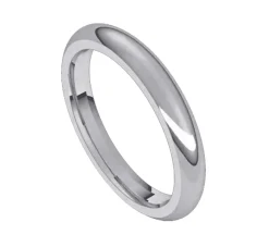 JONC ROND UNI EN OR 10K BLANC