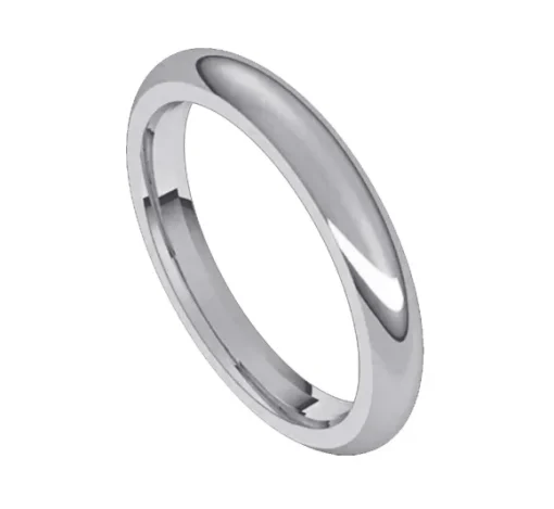 JONC ROND UNI EN OR 10K BLANC