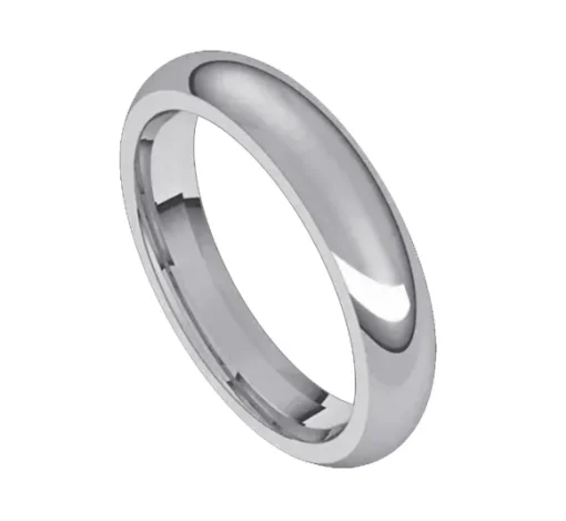 JONC ROND UNI EN OR 10K BLANC