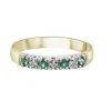 JONC SEMI-ÉTERNITÉ EN OR BLANC SERTI DE RUBIS, SAPHIRS OU ÉMERAUDES ET DE DIAMANTS