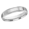 JOND EN OR AVEC MILGRAIN CONFORT FIT 4MM DE LARGEUR