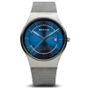 MONTRE BERING ACIER SAPHIR FOND BLEU