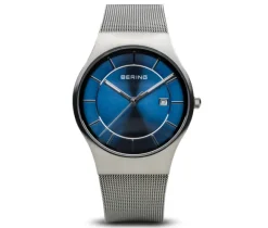 MONTRE BERING ACIER SAPHIR FOND BLEU
