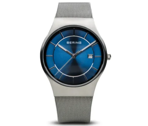 MONTRE BERING ACIER SAPHIR FOND BLEU