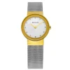 MONTRE BERING ACIER 2TONS CRISTAUX MESH