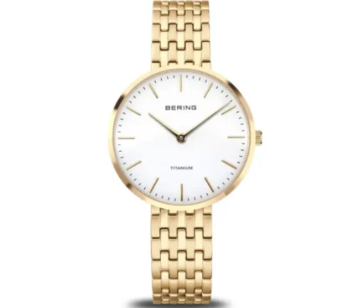 MONTRE BERING POUR DAME EN TITANE/PVD OR