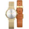 MONTRE BERING ULTRA SLIM POUR DAME EN ACIER/PVD OR